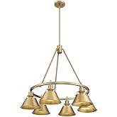 Golden Lighting 3306-6 BCB-BCB Orwell - 6 Light Chandelier-20.38 Inches Tall and 29 Inches Wide, Finish Color: Brushed Champa