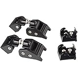 Rugged Ridge 11210.11 Black Aluminum Hood Catch Set - Pair for 2007-2018 Jeep Wrangler JK and JKU