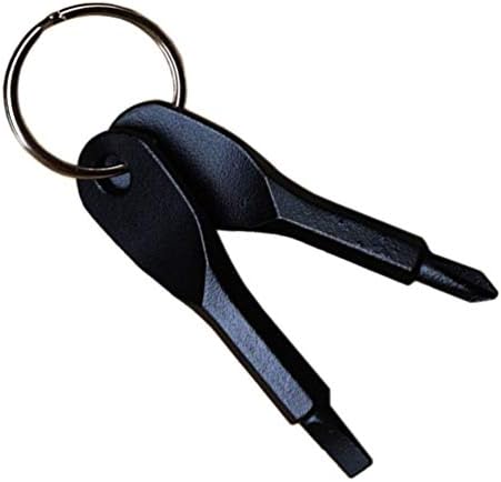 Lisin 2 PCS Multifunctional Pocket Mini Tool Screwdriver Set with Key Ring Portable Outdoor Device