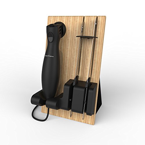 Electric Carving Knife Set with 2 Stainless Steel Blades, Comfort Grip