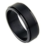 316L Black Stainless Steel Spinner Ring