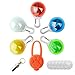 beslove 6Pcs Clip-On Pet Cat Dog Collar LED Lights, Upgraded Weather Resistant Shockproof LED Safety Night Walking Light, ID Tag and 12Pcs Batteries Included