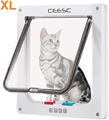 cat flap in metal door