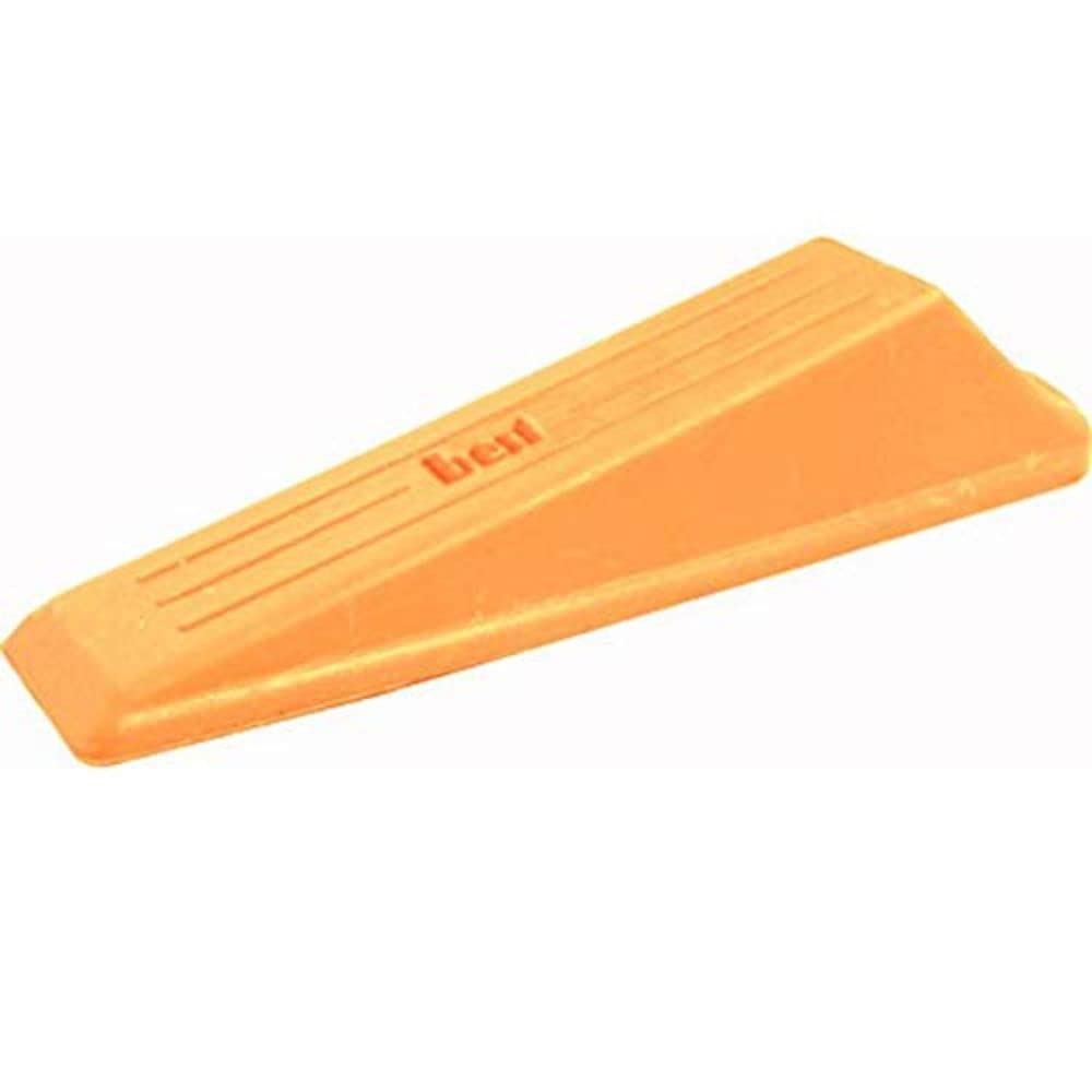 Merriway BH05856 (2 Pcs) Heavy Duty Non-Slip Rubber Door Wedge Stopper 135 x 40mm Light Brown - Pack of 2 Pieces