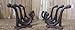 Cast Iron Coat Hat Hooks 3.5 x 2.75 Inches Rustic Brown Antique Style Set of 6