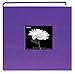 Fabric Frame Cover Photo Album 200 Pockets Hold 4x6 Photos, Grape Purple