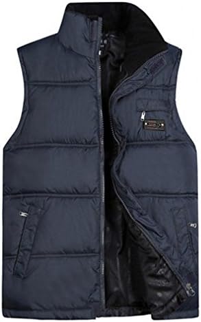 WEAF Men's Sleeveless Vest Homme Winter Casual Coats Male Cotton-Padded Warm Vest Waistcoat 1 4XL