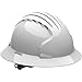 Safety Works SWX00374 Pro Hard Hat, Vented, 6 Pt. Wheel RATCHET Suspension, White