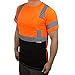 NY BFS8511 High-Visibility Class 3 T Shirt with Moisture Wicking Mesh Birdseye, Black Bottom (2X, Orange)