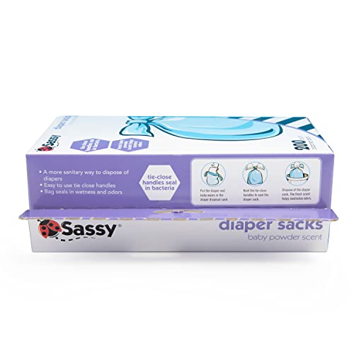 Sassy Sassy Disposable Diaper Sacks 1200Count, Blue, One Size Pricepulse