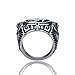 ELFASIO Men Stainless Steel Rings Egyptian Pharaohs Eye of Horus Ra Udjat Silver Tone Jewelry Size 11