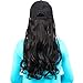 18″ Baseball Cap With Synthetic Hair Extensions Curly Wavy Hairpiece Wig with Adjustable Black Baseball Hat with Hairthumb 4