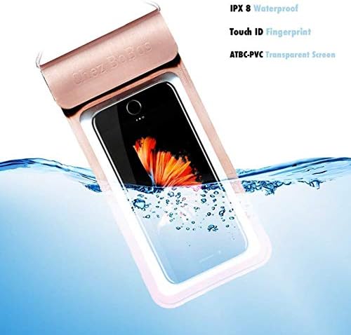 Chez BoBos Universal Waterproof Cellphone Cases PVC Phone Pouch Dry Bag IPX8 for Devices Up to 6" iPhone X, Samsung S9+/S9/S8+/S8, Google Pixel, HTC, LG, Huawei