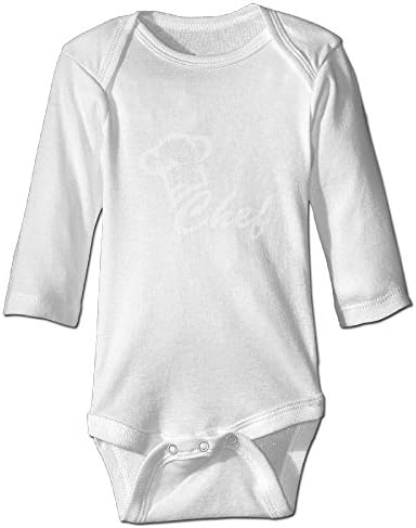 YOG MILK Chef Cook Cooking Hat Infant Baby's Romper Long Sleeve Jumpsuit Climb Clothes