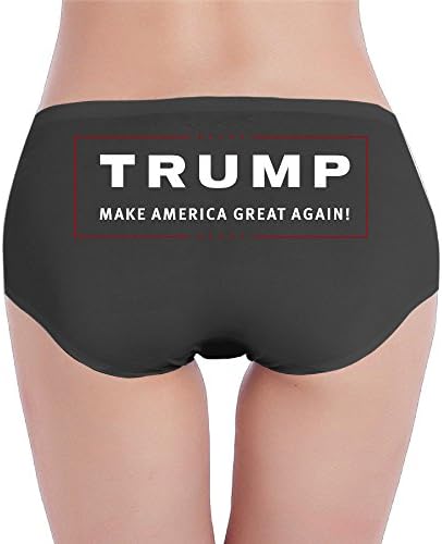LFISH3 Trump Make America Great Again Smooth Ladies Low Waist Underwear - Black