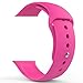 New Apple Watch Band, Soft Silicone Sporty Replacement Wristband Bracelet Strap Band iWatch Series 1 Series 2 Series 3 Sports Edition (38MM S/M Barbie Pink)