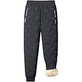 Mens Winter Warm Sweatpants Fleece Sherpa Lined Track Pants Active Thermal Joggers with Zipper Pockets