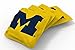 Wild Sports NCAA College Michigan Wolverines Yellow Authentic Cornhole Bean Bag Set (4 Pack)