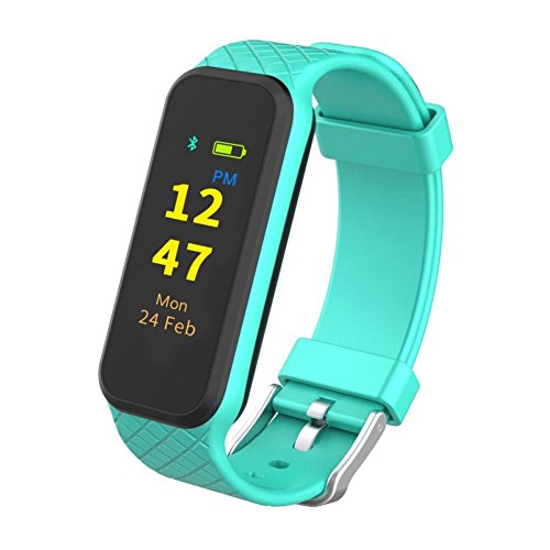 Fitness Tracker,Bluetooth 4.0 Touch Screen Activity Health Tracker Wearable Pedometer Smart Wristband ,Sleep and Heart Rate Monitor Compatible with Android and IOS Smartphones