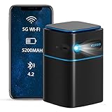 NexiGo Smart WiFi Mini Portable Projector, 4K