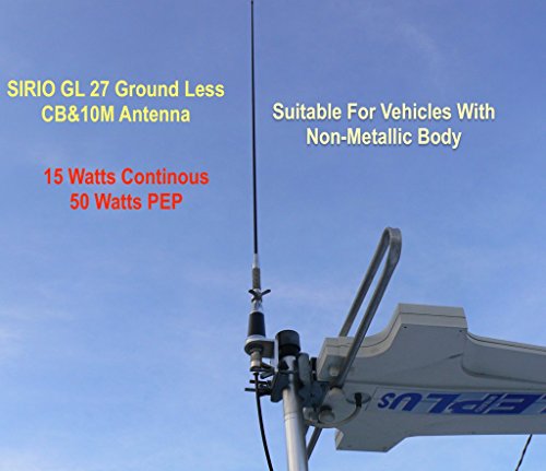 Sirio Antenna GL27 Ground Less CB Radio Antenna for Camper, RV, Motor Bike