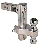 Trimax TRZ8ALRP 8" Aluminum Adjustable Hitch with Dual Hitch Ball and Receiver Adjustment Pin (Automotive)