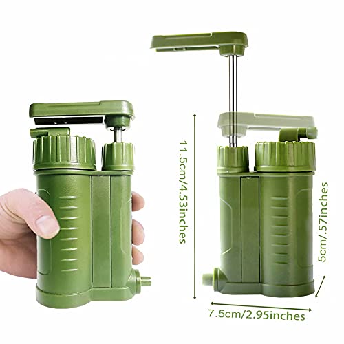 Langkou Portable Water Filter Pump, Outdoor Personal Water Purifier