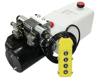 Flowfit ZZ004235 Hydraulik-Aggregat, mit doppeltem Hubmagnet, 8-Liter-Tank, 12 V DC