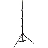 Manfrotto 1051 BAC Mini Compact Stand (Black) | Stack system, 9 lbs load capacity, 5/8-inch stud, 26-inch length, studio, photography, videography