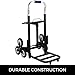 Mophorn 330LBS Portable Stair Climbing Cart 44.5 Inch Folding Cart Climb Hand Truck All Terrain Stair Climbing Hand Truck Heavy Duty 2 X Three-Wheel