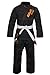 Hawk Brazilian Jiu Jitsu Suit BJJ Gi Kimonos BJJ Uniform Preshrunk Pearl Weave Fabric, with Free White Belt A1 Black