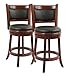 Boraam Augusta Counter Height Swivel Stool, 24-Inch, Cherry, 2-Pack
