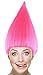 Chestnut Cone Hair Wigs w/Wig Cap Cosplay Costume Party Halloween Colorful Pink Hairpiece Men,Women