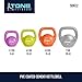 Tone Fitness Vinyl Kettlebell, 15-Pound, Orange