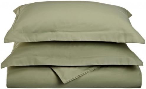 Lamma Loe Solid Duvet Cover (Button closure) - 100% Manufacturer Guaranteed - Queen/Full Size (90" x 90"), Set Includes 2 Shams (26" x 20") Size (90" x 90"), Sage Green, - Available in Many Sizes and Colors