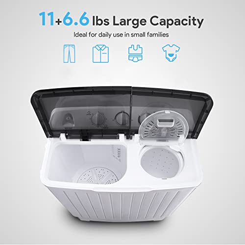 ENGiNDOT Portable Washing Machine, 7.7Lbs/3.5Kg Fully Automatic Compact