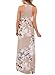 Jug&Po Women's Floral Print Sleeveless Long Maxi Casual Dress (Large Beige)