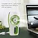 D-FantiX Handheld Fan Battery Operated, Portable Water Misting Fan Personal Mister Fan with Cooling Mist Humidifier and Fan USB Powered for Beauty, Home, Office and Travel (Green)