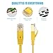 Jadaol Cat 7 Shielded Ethernet Cable 5 ft 6 Pack (10GB Fastest Cat7 Flat Ethernet Patch Cables - Internet Cable for Modem, Router, LAN, Computer,Switch - Compatible with Cat 5e, Cat 6 Network