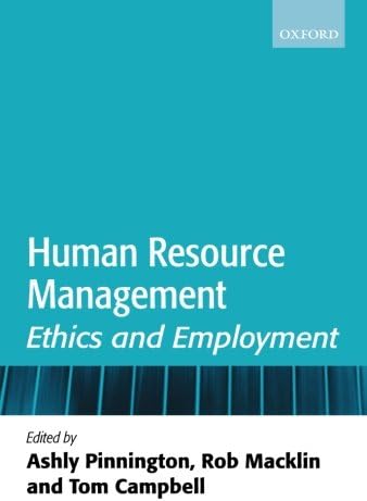 Human Resource Management: Ethics and Employment