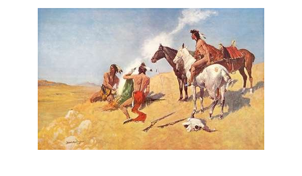 Amazon Com The Smoke Signal Poster Print By Frederic Remington 24 X 36 Posters Prints