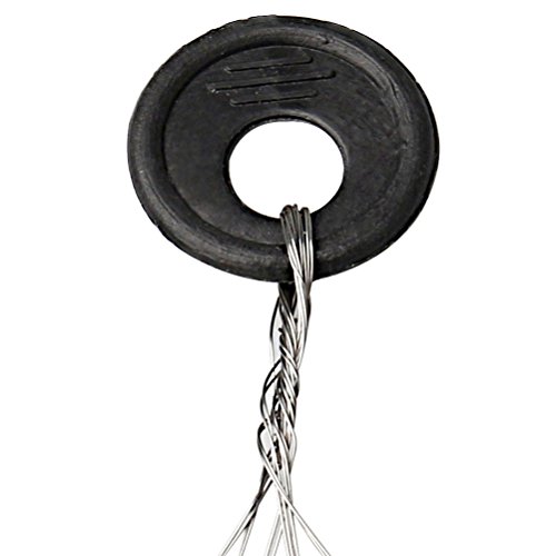 WODE Shop 100 PCS Fishing Stopper, 6 in 1 Black Rubber Fishing Bobber Stoppers Sinker Bobber Float(S)