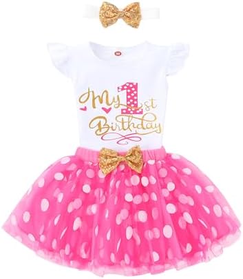 Amazon.com: Laqualle Toddler Kids Baby Girls Birthday Mickey Princess  Outfits Polka Dots Bubble Tulle Tutu dress clothes set 1-6T: Clothing,  Shoes & Jewelry