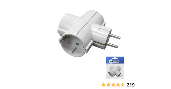 ExtraStar Adaptador Triple/ Ladron Triple Schuko 16 A. 250 V ...