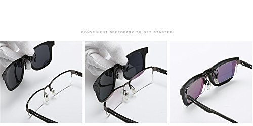 DAUCO Sonnenbrille Aufsatz, Clip on Polarisiert Clip polarisierte Sonnenbrille Flip up Sonnenbrille Clip Gegen Licht für… – Bild 5