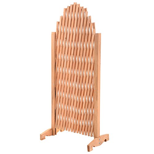 SKEMIDEX---70 4/5 Expanding Portable Fence Wooden Screen Dog Gate Pet Safety Kid Patio Lawn This is about as easy a fencing solution as you can find. This Extend-A-Fence instant home fencing