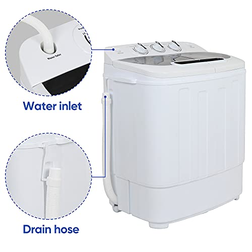 ZENY Portable Clothes Washing Machine Mini Twin Tub Washing Machine