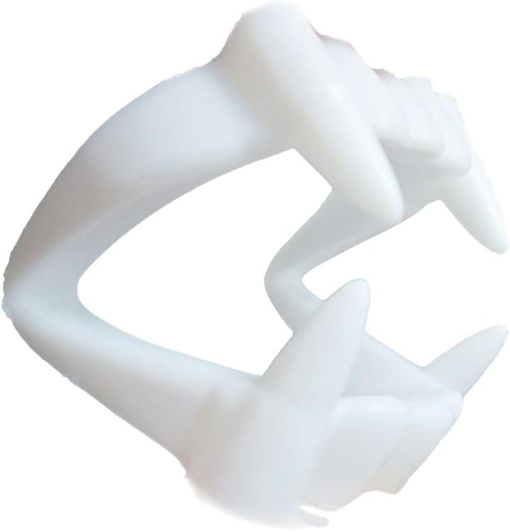 TOYANDONA 10 Piezas de plástico Dientes de Halloween Colmillos Falsos Prop dentaduras Blancas Dientes para Fiesta Mascarada Halloween