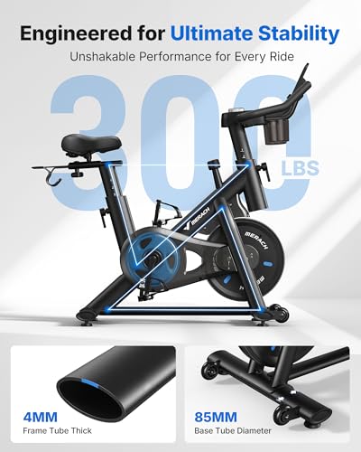 MERACH Exercise Bikeسيكل رياضي, Stationary Spin Bike سيكل رياضي with Exclusive App, سيكل رياضي with 300lbs Weight Capacity,Cardio equipment سيكل رياضي for cycle