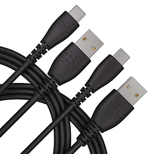 Imbued 6 Foot USB-C to USB-A Fast Charge Cable, 2 Pack, Black